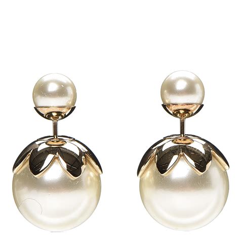 dior tribales earrings on ear|dior tribal earrings real pearl.